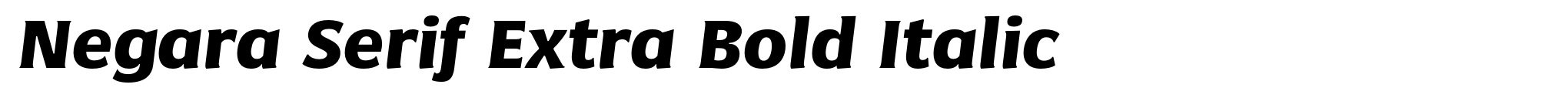 Negara Serif Extra Bold Italic image